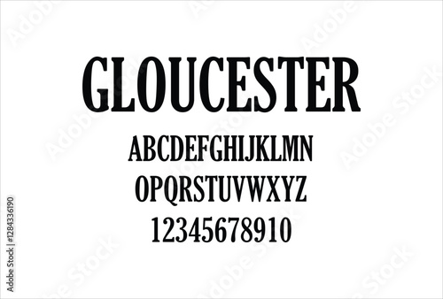 Gotham font for logo and headline. Isolated vector typeset