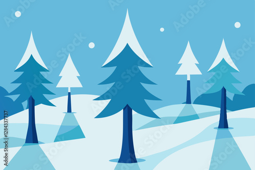 winter landscape vector