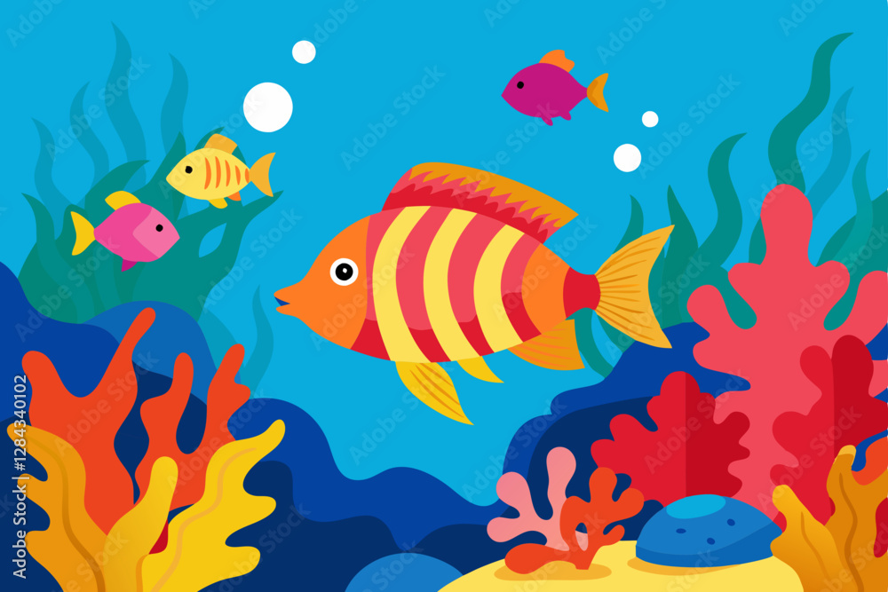 Fototapeta premium tropical fish in aquarium