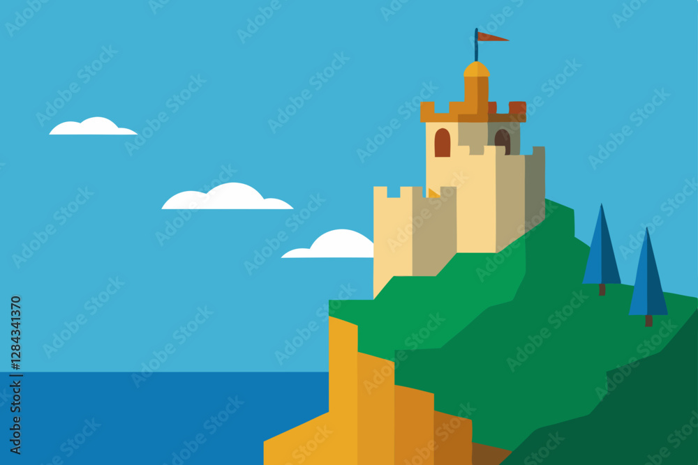 vector illustration of castle vector illustration of castle