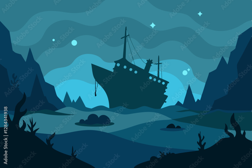 Obraz premium ship in the night