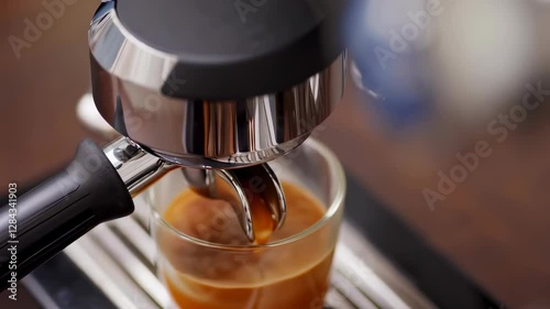 Fresh Coffee Brewing in Slow Motion