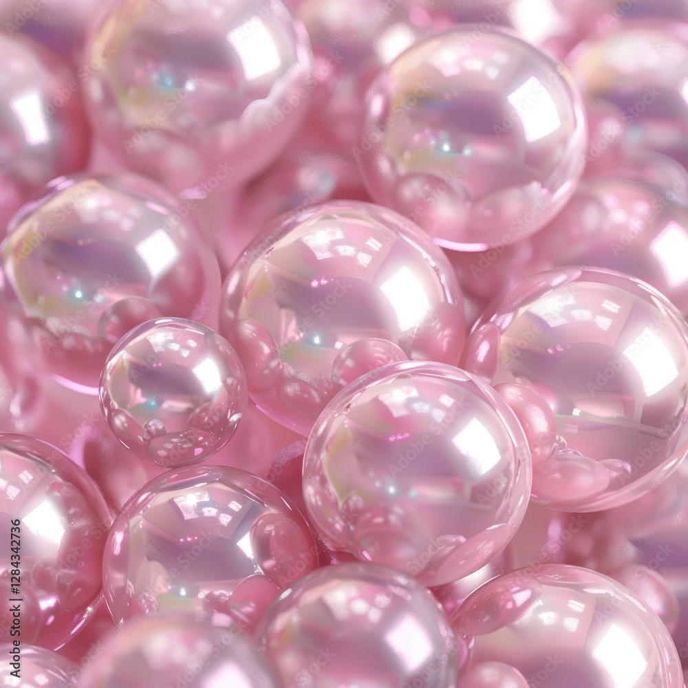 Shiny pink pearls scattered together, creating soft and elegant texture Shiny pink pearls scattered together, creating soft and elegant texture