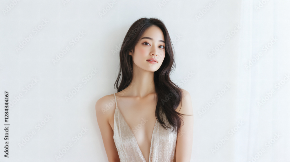 Softly Lit Photography of an Asian Woman in White Softly Lit Photography of an Asian Woman in White