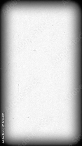 Blank White Film Leader with Scratches, Vignette, and Handwritten Markings for Vintage Transition Effect. Vertical Video. FL0054