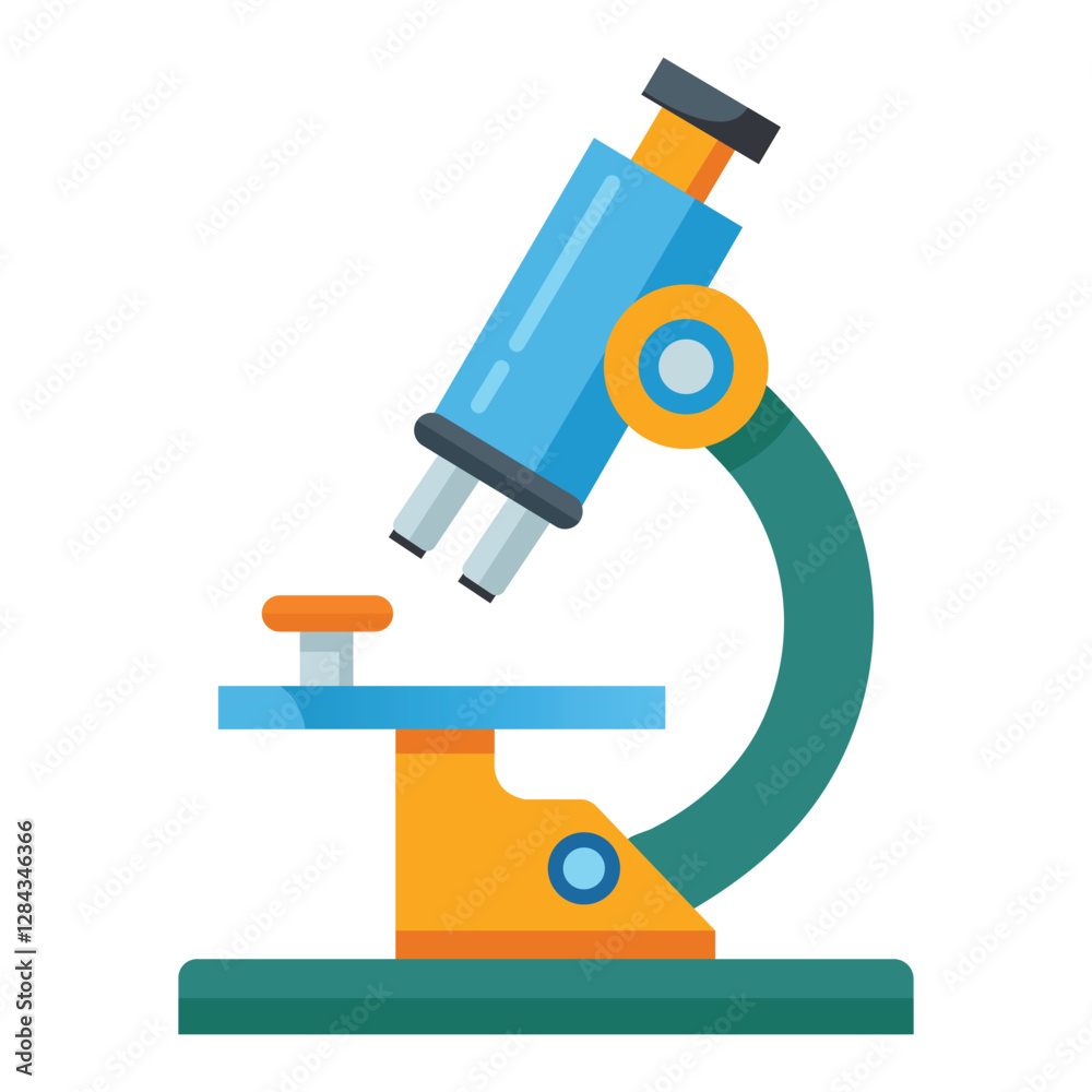 Laboratory Microscope Displayed on White Laboratory Microscope Displayed on White