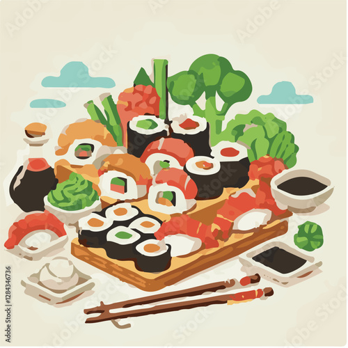 seafood, sushi, gourmet, fresh, delicious, rice, food, traditional, fish, japanese, cuisine, sashimi, maki, asian, tasty, culinary, healthy, salmon, roll, lunch, japan, seaweed, restaurant, dinner, as