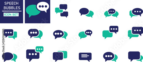 Speech Bubbles icon set.