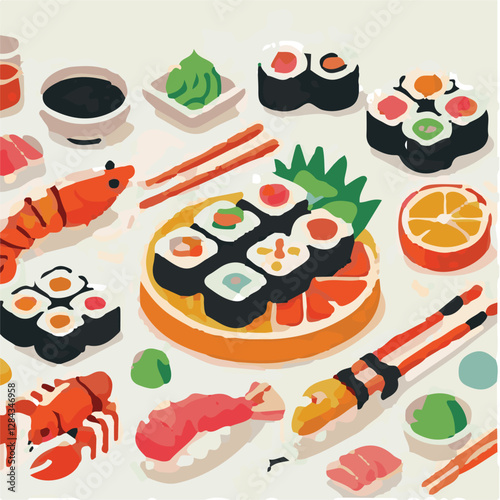seafood, sushi, gourmet, fresh, delicious, rice, food, traditional, fish, japanese, cuisine, sashimi, maki, asian, tasty, culinary, healthy, salmon, roll, lunch, japan, seaweed, restaurant, dinner, as