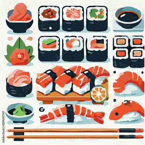 seafood, sushi, gourmet, fresh, delicious, rice, food, traditional, fish, japanese, cuisine, sashimi, maki, asian, tasty, culinary, healthy, salmon, roll, lunch, japan, seaweed, restaurant, dinner, as