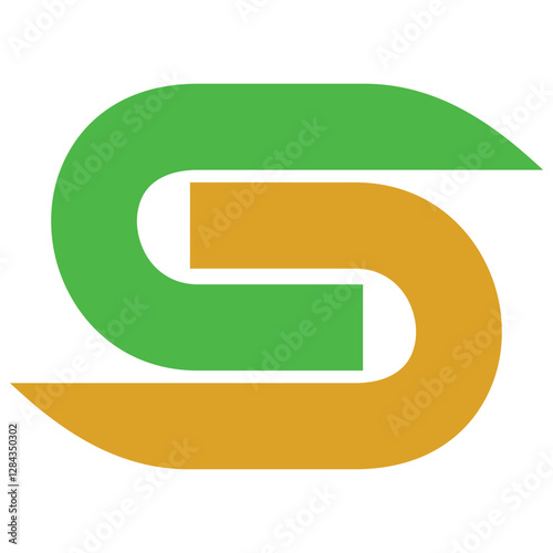 Stylized letter S logo design.