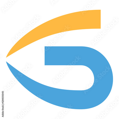 Stylized letter G logo design.