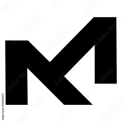 Stylized letter M logo design.