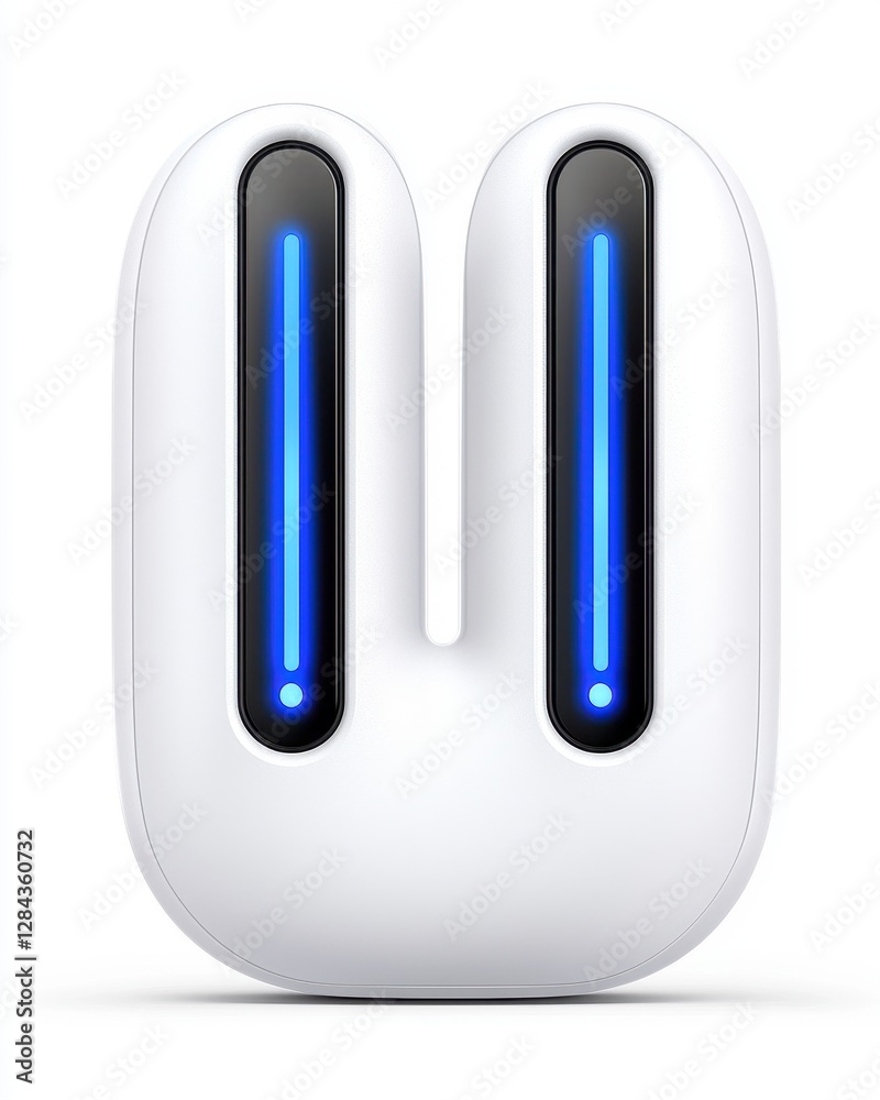 Innovative wireless earbuds with sleek design and vibrant blue lights. Innovative wireless earbuds with sleek design and vibrant blue lights.