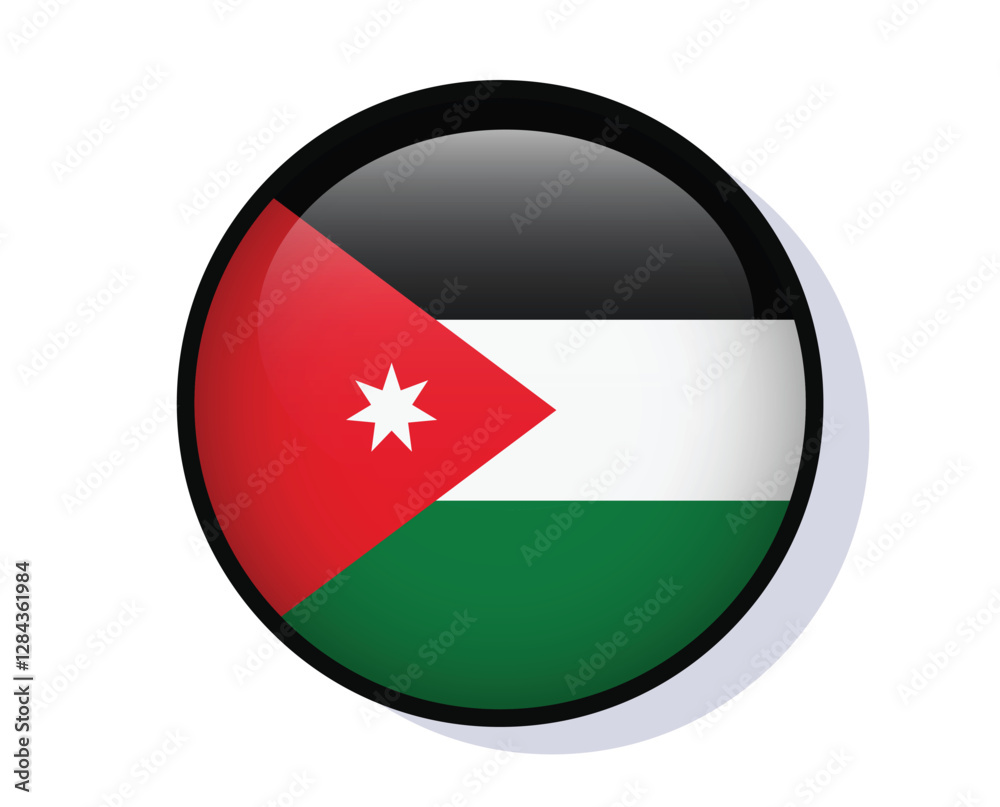 Flag Jordan circle round frame vector design Flag Jordan circle round frame vector design