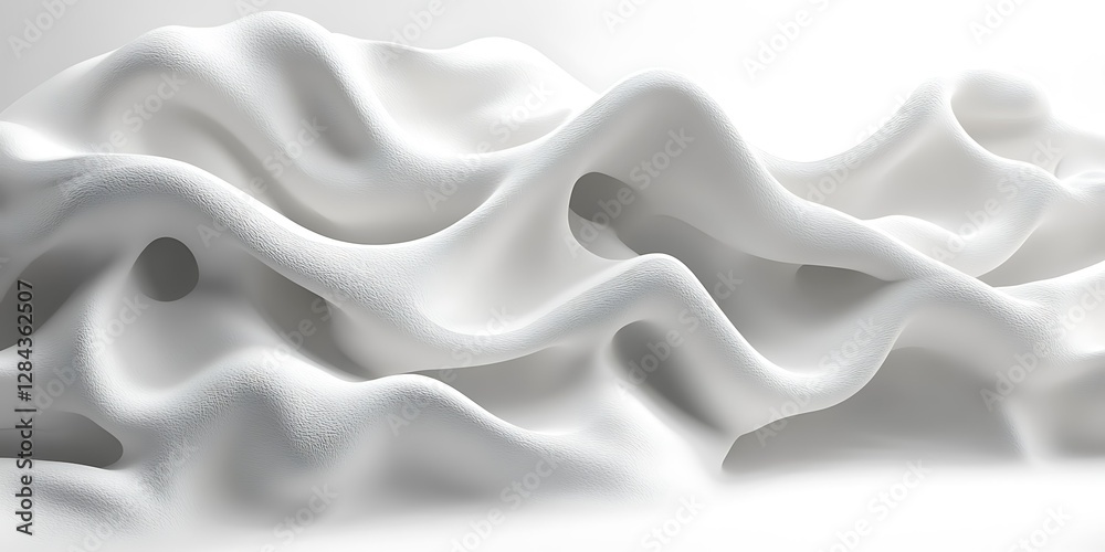 Fototapeta premium Abstract White Fabric Drape (2)