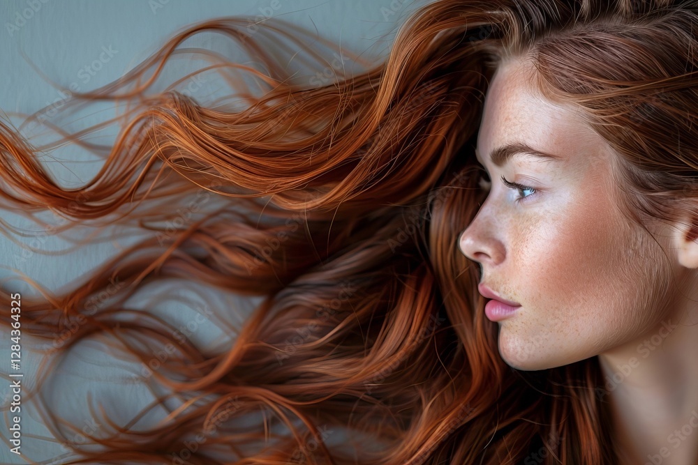 dramatic super slow motion shot capturing the fluid movement of waving brown hair at 1000 frames per second. dramatic super slow motion shot capturing the fluid movement of waving brown hair at 1000 frames per second.