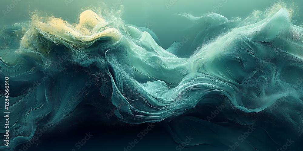 Obraz premium Abstract Liquid Movement, Dynamic Flow, Underwater Scene, Background Use