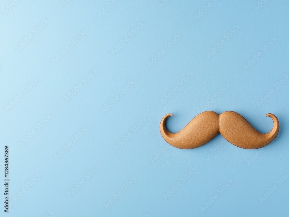 Playful mustache design on a blue background, perfect for humor and creativity in various projects. Playful mustache design on a blue background, perfect for humor and creativity in various projects.