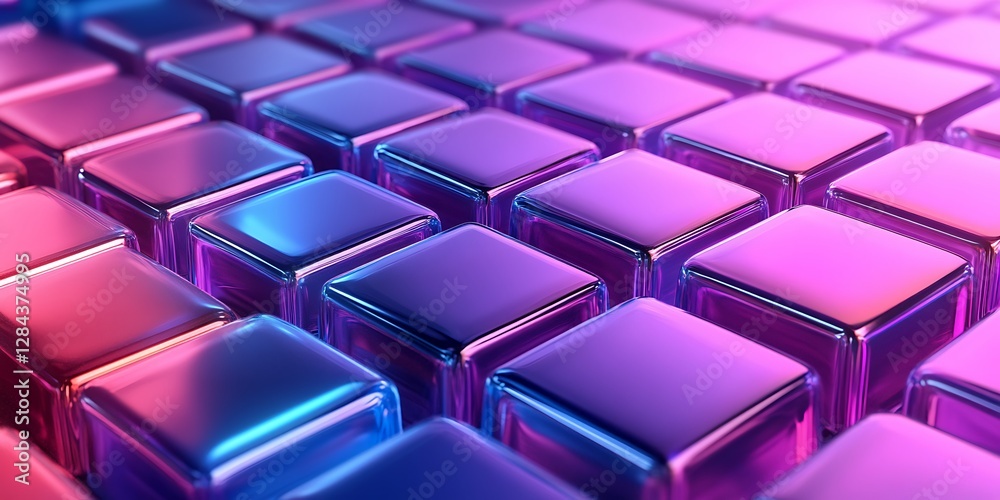 Fototapeta premium Abstract 3D Cubes Gradient
