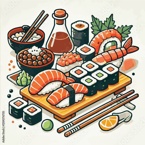 seafood, sushi, gourmet, fresh, delicious, rice, food, traditional, fish, japanese, cuisine, sashimi, maki, asian, tasty, culinary, healthy, salmon, roll, lunch, japan, seaweed, restaurant, dinner, as