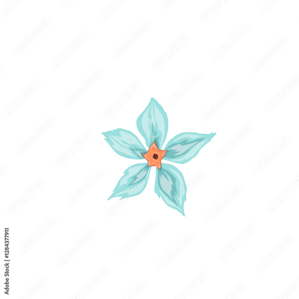Naklejka premium blue flower icon illustration without background