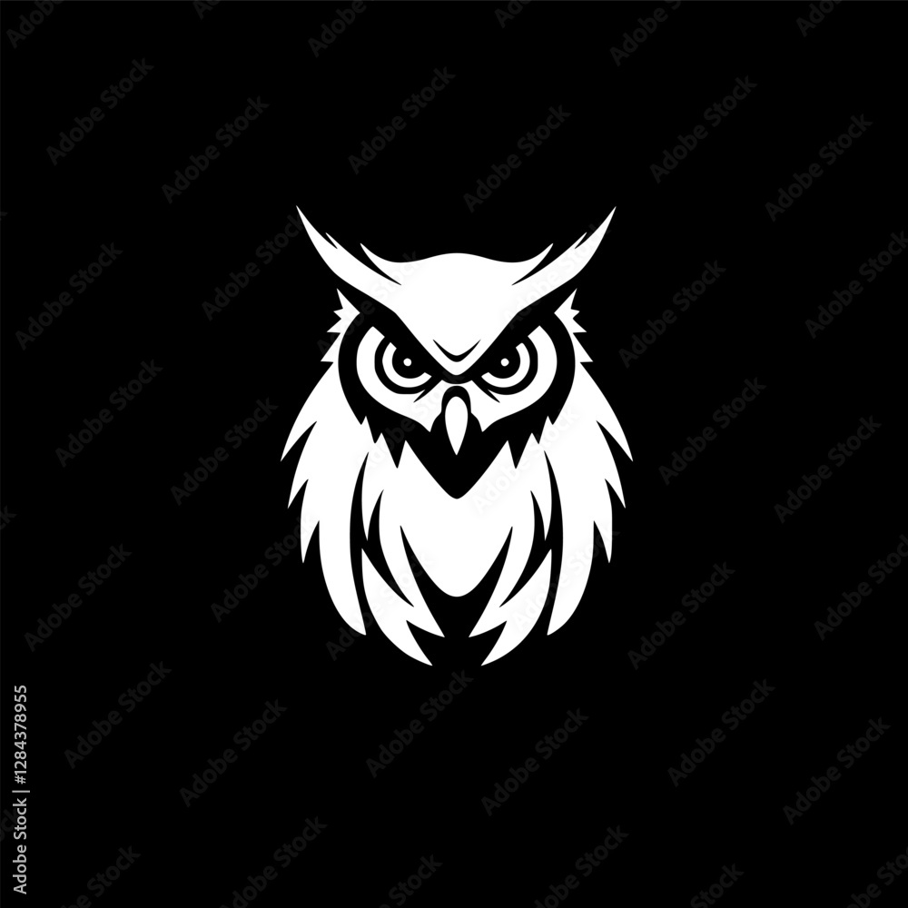 Obraz premium Owl - Minimalist and Flat Logo - Vector illustration