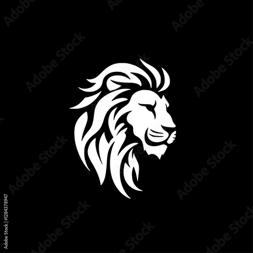 Wallpaper Mural Lion - Black and White Isolated Icon - Vector illustration Torontodigital.ca