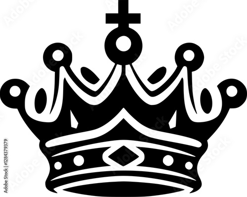 King - Minimalist and Flat Logo - Vector illustration