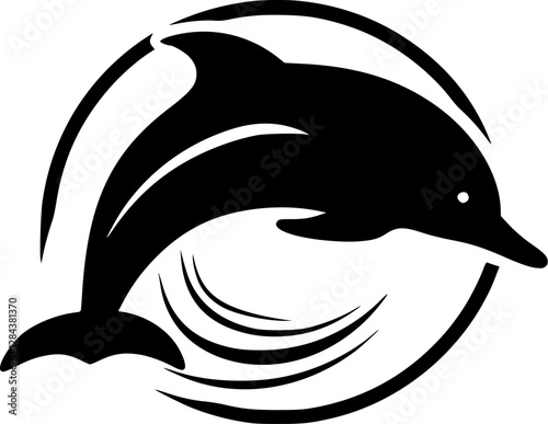 Dolphin - High Quality Vector Logo - Vector illustration ideal for T-shirt graphic