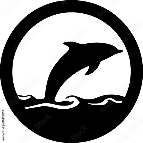 Dolphin - Minimalist and Flat Logo - Vector illustration