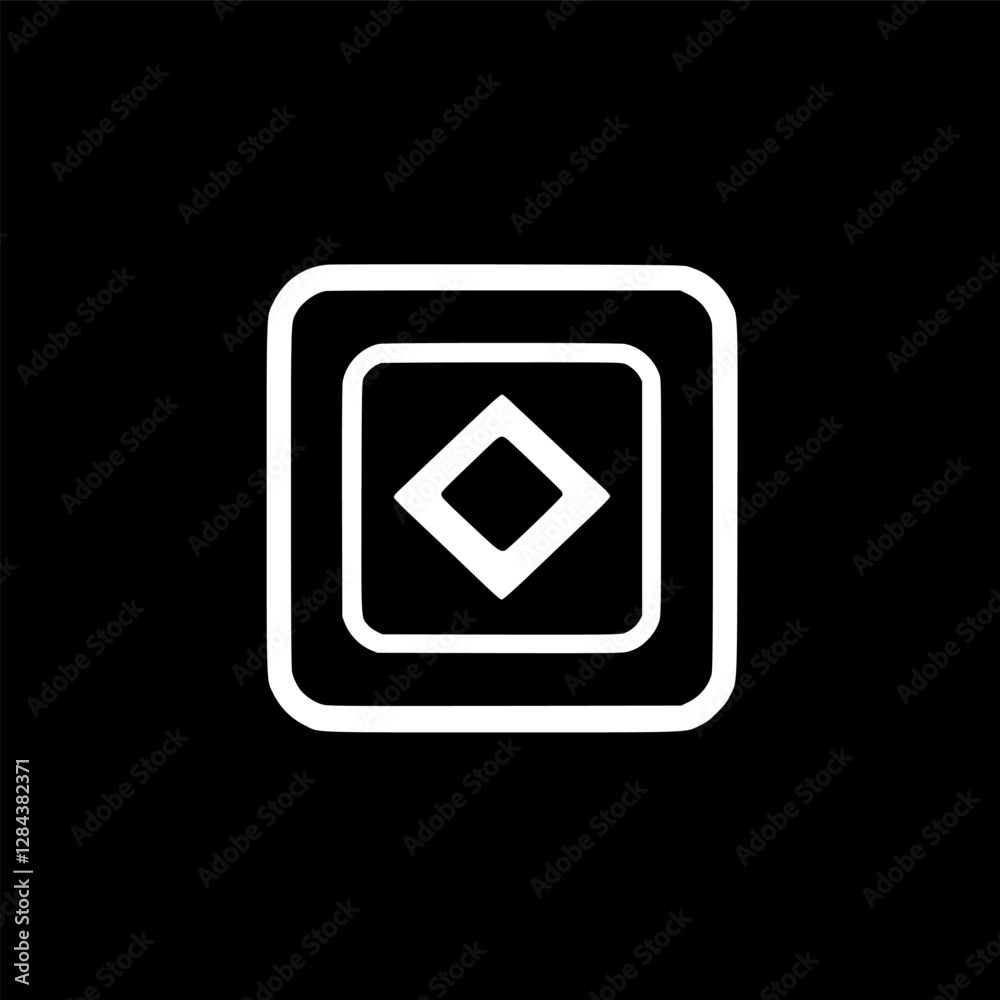 Square | Black and White Vector illustration Square | Black and White Vector illustration