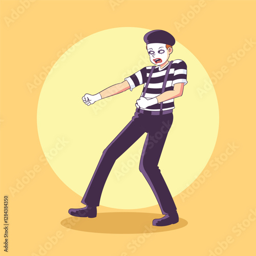 pantomime illustration of pulling objects