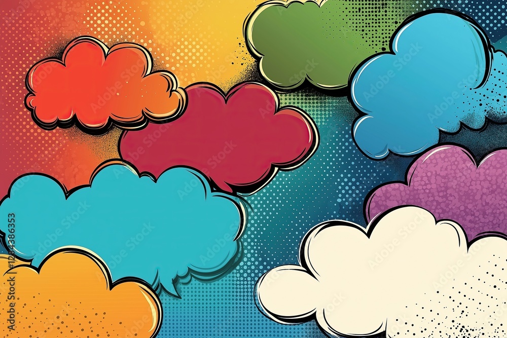 Obraz premium Comic speech bubbles background with space for text