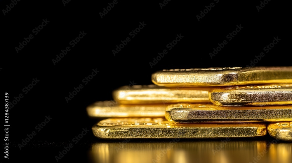 Stacked Gold Bars Creating Space for Financial Strategies and Wealth Generation Stacked Gold Bars Creating Space for Financial Strategies and Wealth Generation