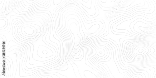 Abstract Topographic Pattern Banner Background, geographic line map with elevation assignments. Modern design background with wavy pattern. Paper texture Imitation of a geographical map shades.