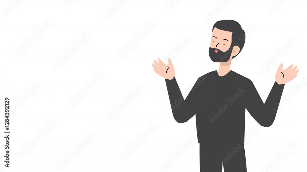 Happy businessman having online video call indoors, view from web camera Happy businessman having online video call indoors, view from web camera