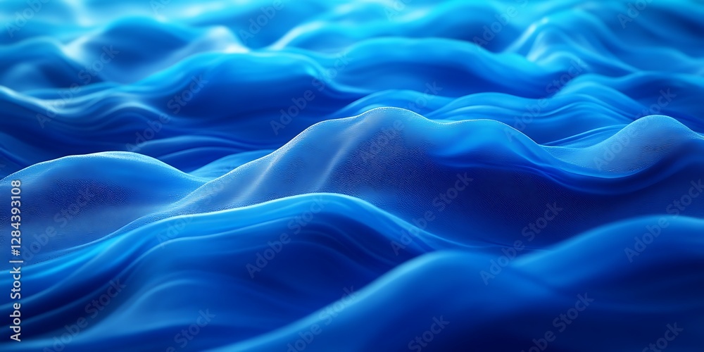 Obraz premium Abstract Blue Rippling Fabric Texture