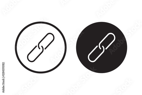 Link icon, attach link chain icon . internet url icon symbol . connection, attachment, connect, hyperlink icons button