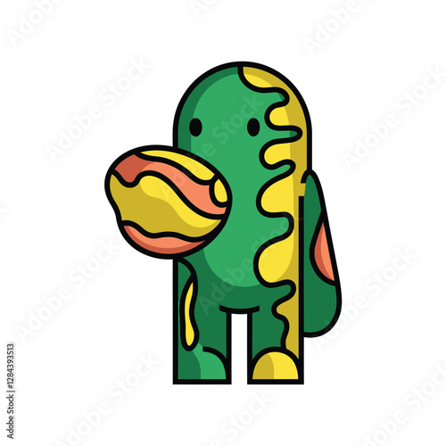 2d vector illustration for cartoon character design for kids and comic book stickers printing and cartoon movie 
