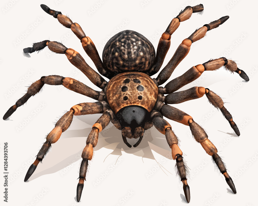 Obraz premium Highly Detailed Realistic Spider Illustration - Macro Digital Art.