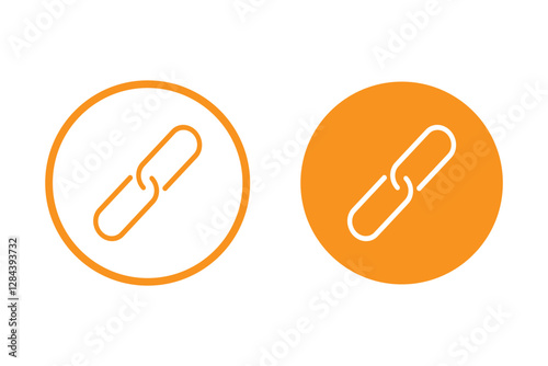 Link icon, attach link chain icon . internet url icon symbol . connection, attachment, connect, hyperlink icons button