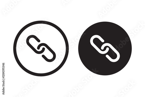 External link symbol icon vector. Link icon isolated on white background. Link vector icon. Hyperlink chain symbol