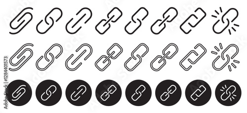 Chain, link icon vector. Link icon, internet url symbol connect button