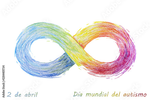 Colorful infinity symbol representing World Autism Awareness Day celebrated on 2 April