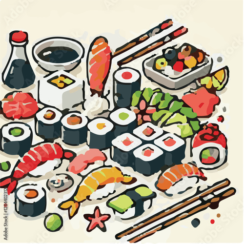 seafood, sushi, gourmet, fresh, delicious, rice, food, traditional, fish, japanese, cuisine, sashimi, maki, asian, tasty, culinary, healthy, salmon, roll, lunch, japan, seaweed, restaurant, dinner, as