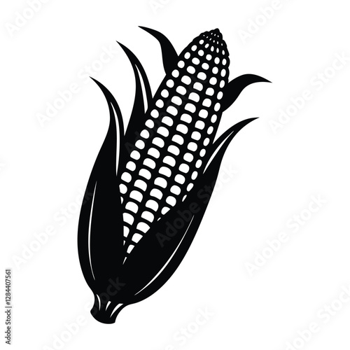 Vector illustration of corn cob