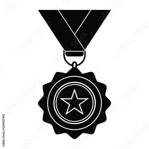 vector illustration of a medal