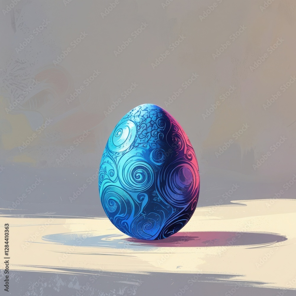 easter egg on a wooden background