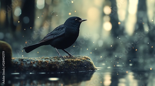 Blackbird in the woods